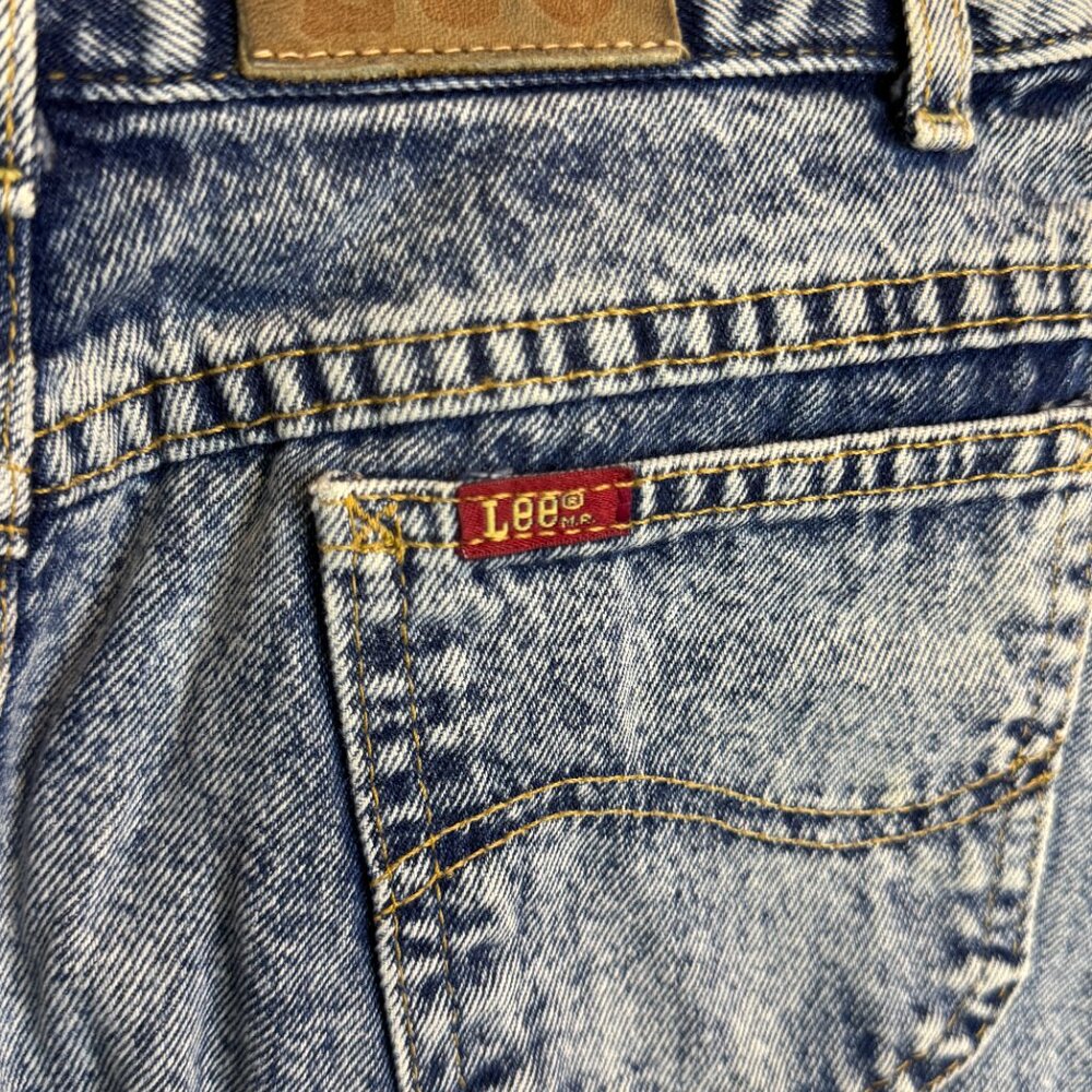 ๐ซ Vintage 90s Acid Wash High Rise Denim Skirt Sz M - Picture 5 of 6